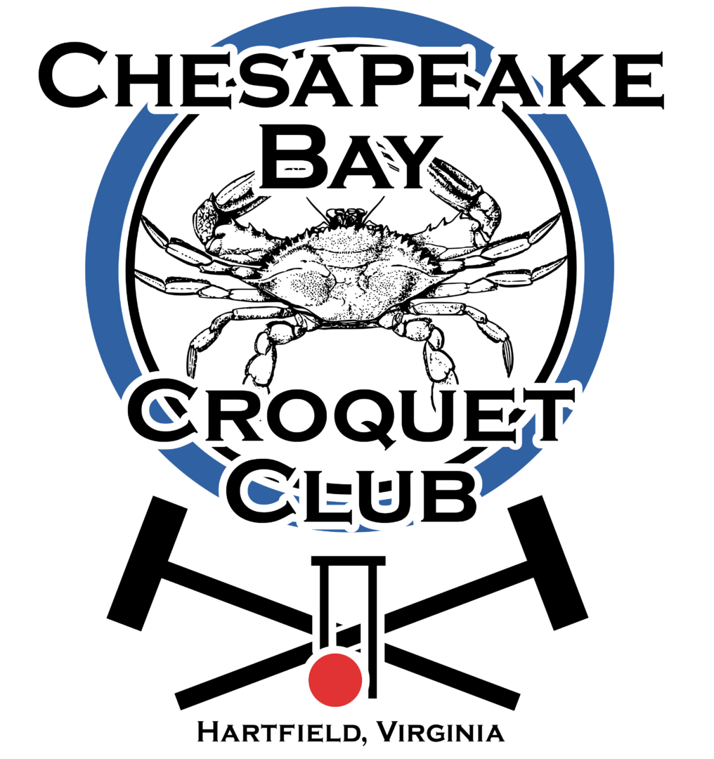 A logo for the chesapeake bay croquet club.